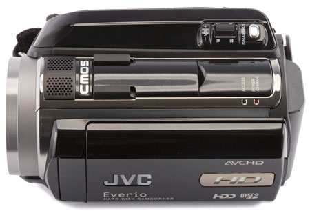 Camra JVC GZ HD 10, dessus